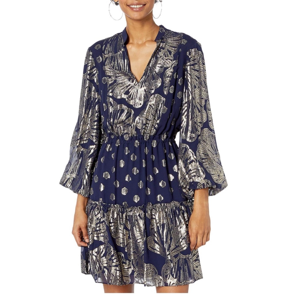 Lilly Pulitzer Joella silk dress-navy